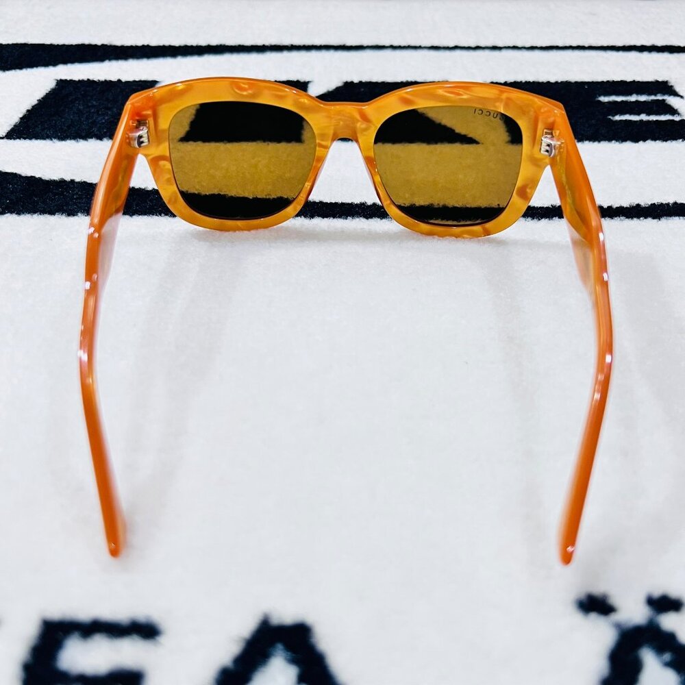 GUCCI AUTHENTIC 1110 Yellow Pearl Chunky Bio Based Bold Sunglasses GG1110S 004 - Picture 3 of 8